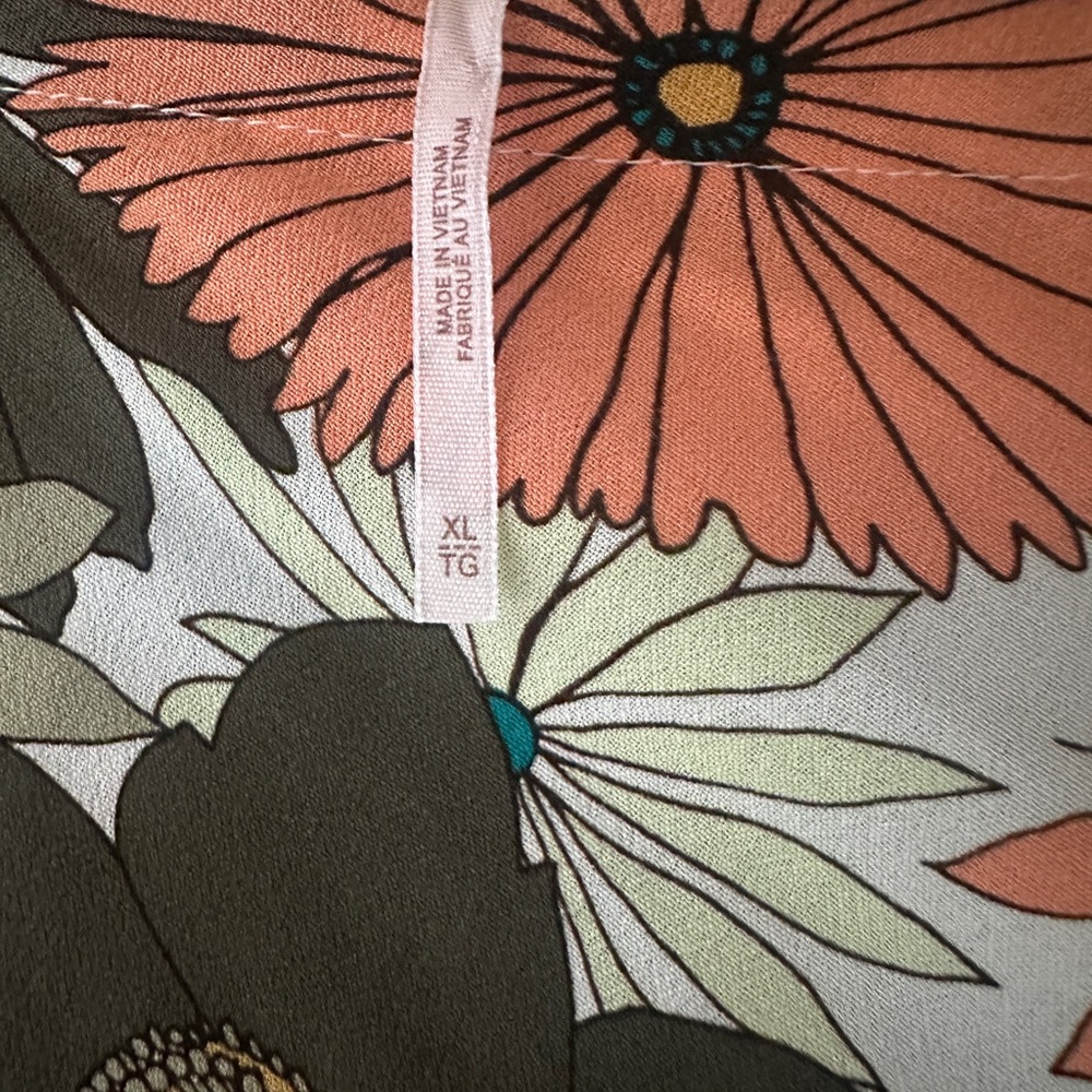 Free People "That's A Wrap" Printed Maxi Skirt Size XL - NWOT - Picture 6 of 7